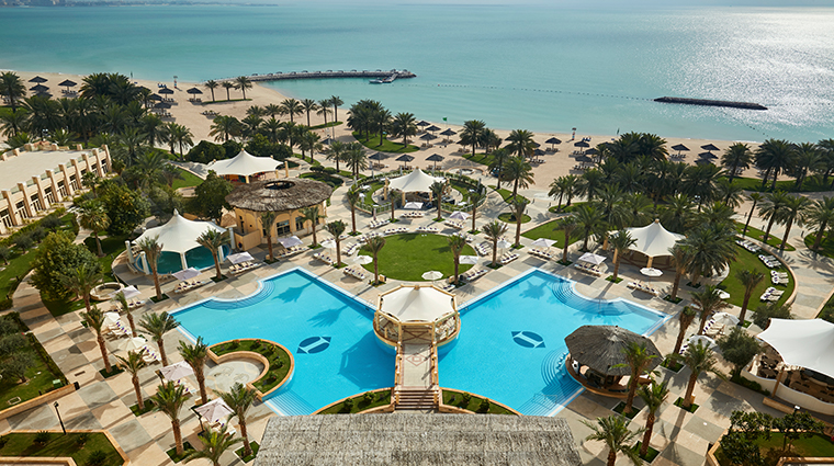 intercontinental doha pool and beach