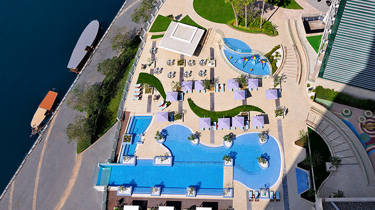 inter continental dubai festival city pool