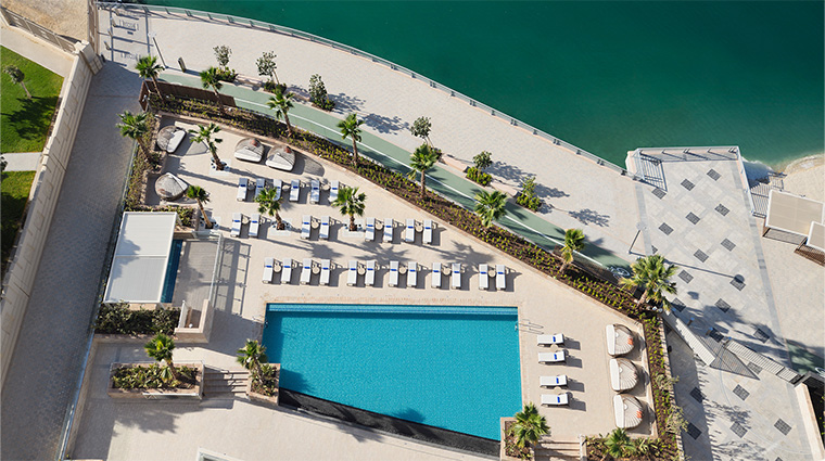 inter continental residences abu dhabi bird eye pool