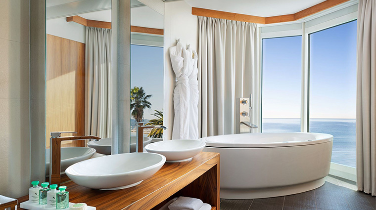 jw marriott cannes Luxury Suite Bathroom Sea View Corner Balcony