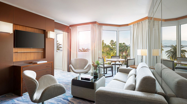 jw marriott cannes Luxury Suite Living Sea View Corner Balcony