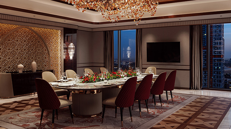 jw marriott tashkent presidential suite dining