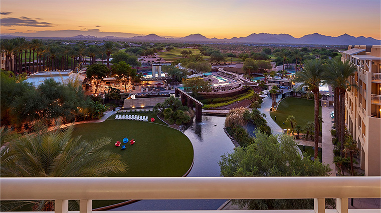 jw marriott phoenix desert ridge resort and spa sunset resort view