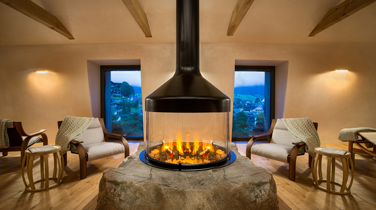 kempinski palace engelberg spa fireplace