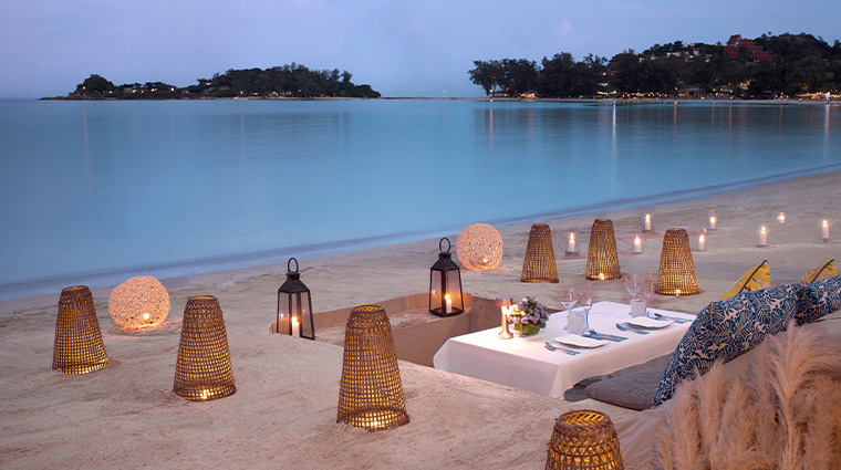 kimpton kitalay samui romantic dining sands of love