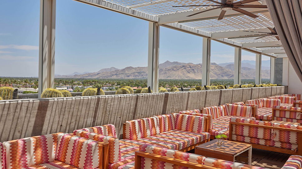 3kimpton rowan palm springs rooftop cabanas