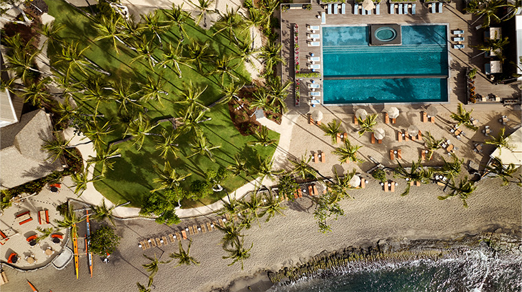 kona village a rosewood resort pools shipwreck aerial