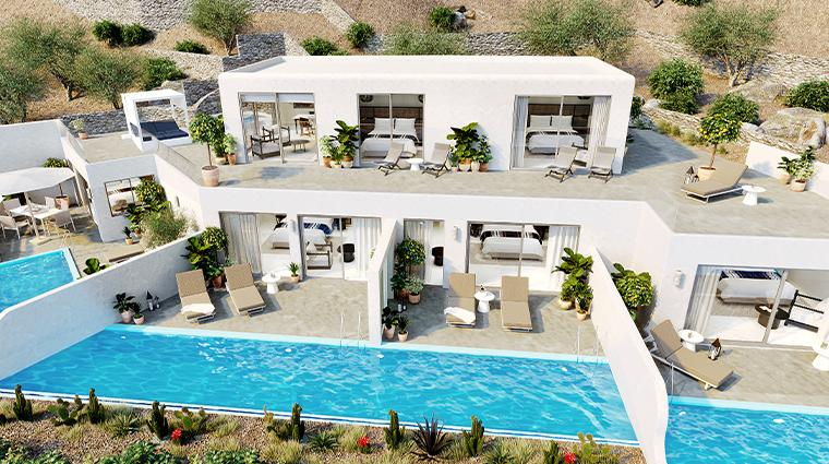 kouros hotel suites pool level exterior
