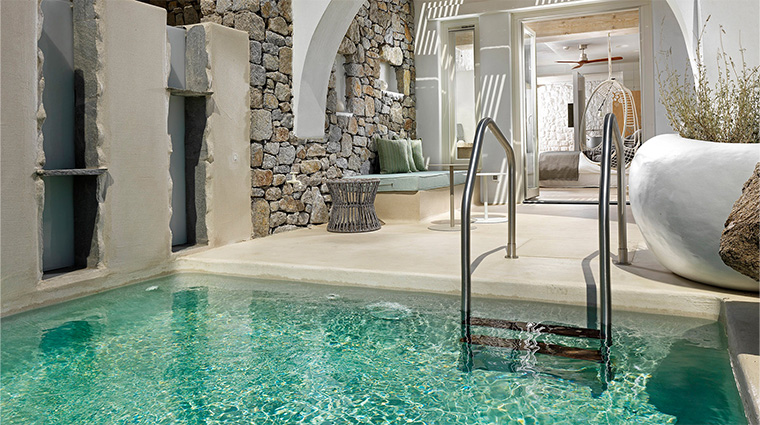 kove mykonos deluxe room with plunge pool