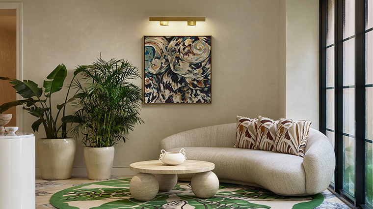 the ritz carlton spa grand cayman guest reception couch