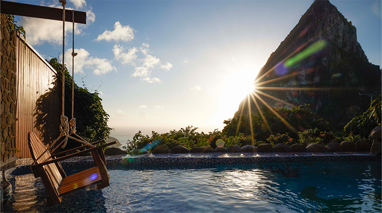 ladera resort saint lucia the suite at paradise ridge sunset swing