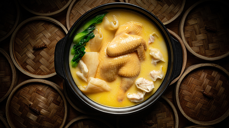 lakeview palace double boiled fish maw soup with bamboo fungus and wonton