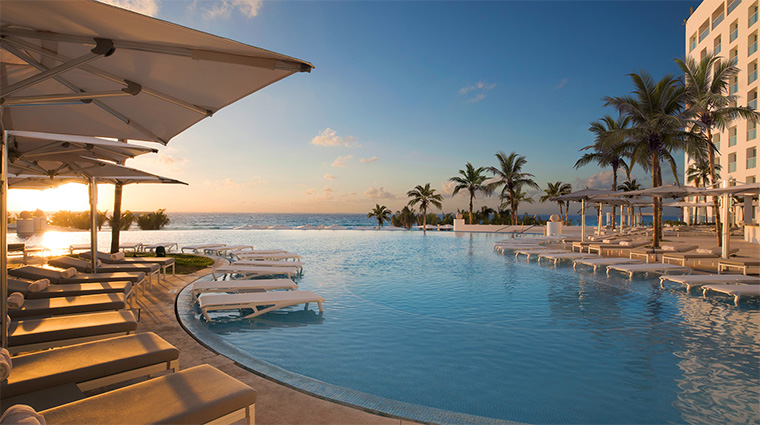 le blanc spa resort pool sunset
