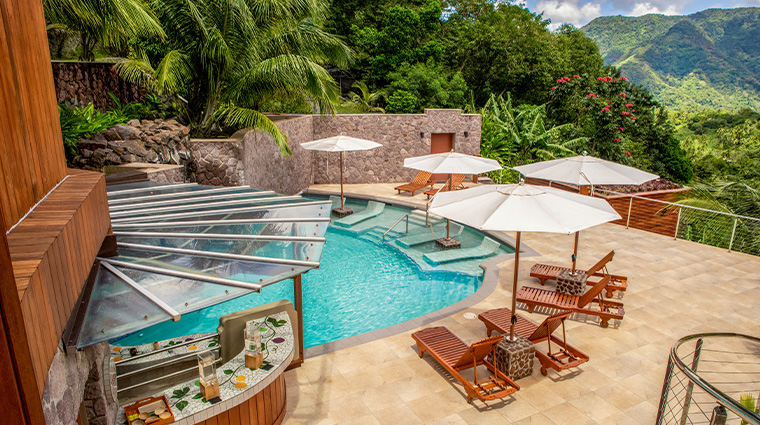 leve wellness spa at ladera resort pool wide