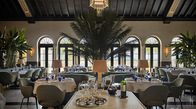 Le Sirenuse Miami at the Four Seasons Hotel at the Surf Club dining room