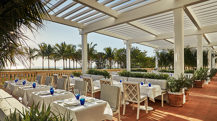 Le Sirenuse Miami at the Four Seasons Hotel at the Surf Club terrace