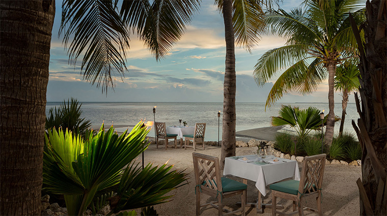 little palm island resort spa dining sunset