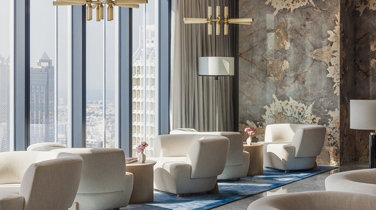 longevity hub by clinique la prairie at one and only za abeel reception seating