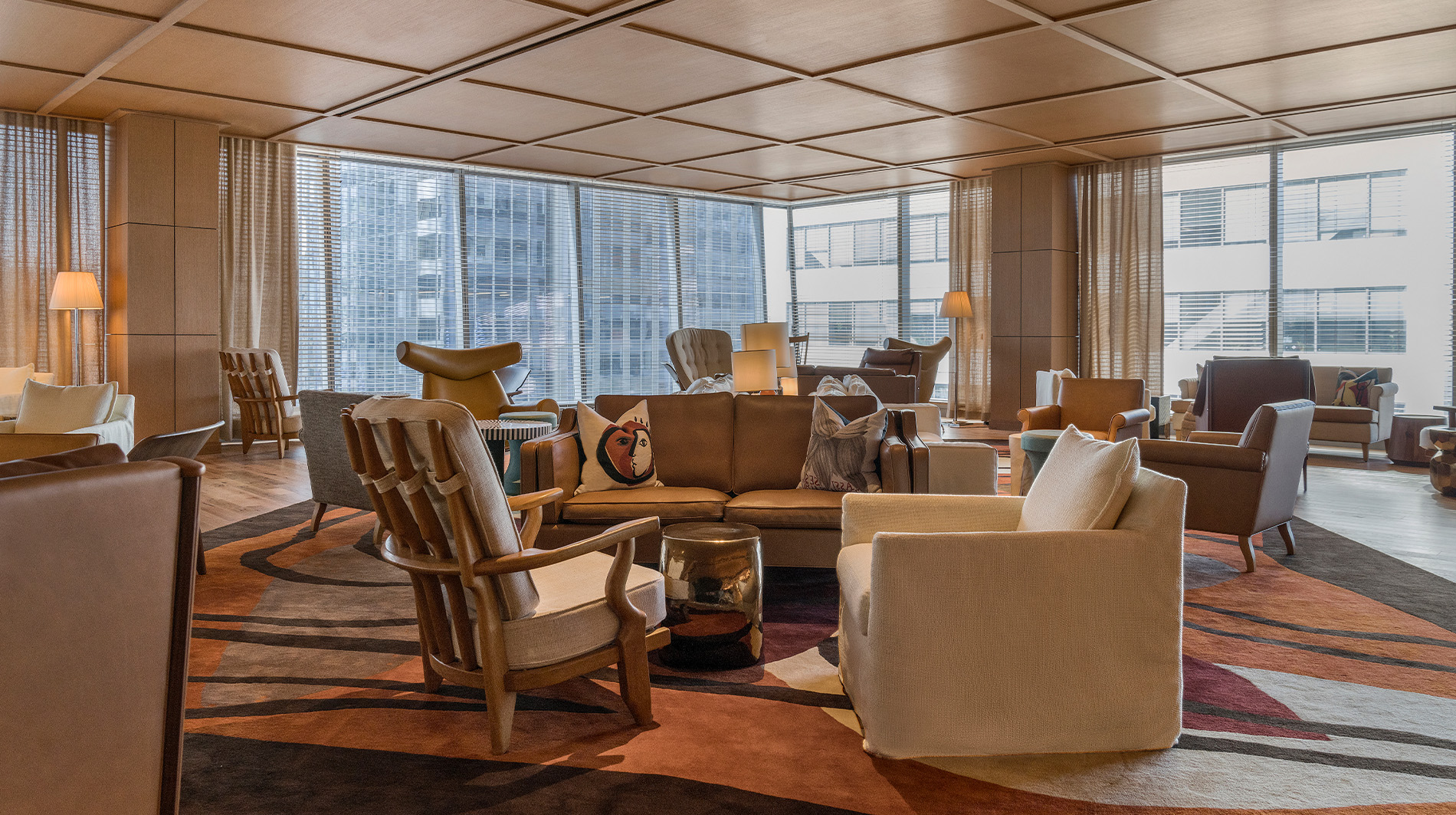 Lobby lounge at Lotte Hotel Seattle