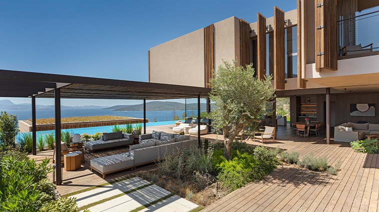 lujo hotel bodrum terrace view
