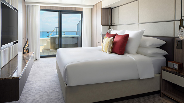 the ritz carlton yacht collection luminara concierge suite bed