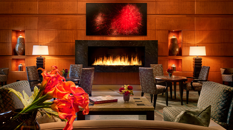 mandarin oriental boston lobby fireplace new