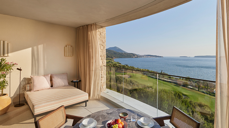 mandarin oriental costa navarino balcony view