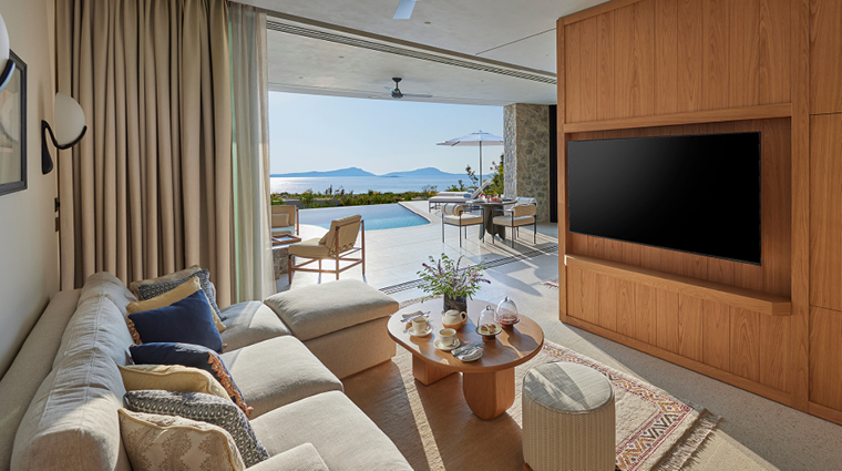 mandarin oriental costa navarino living room