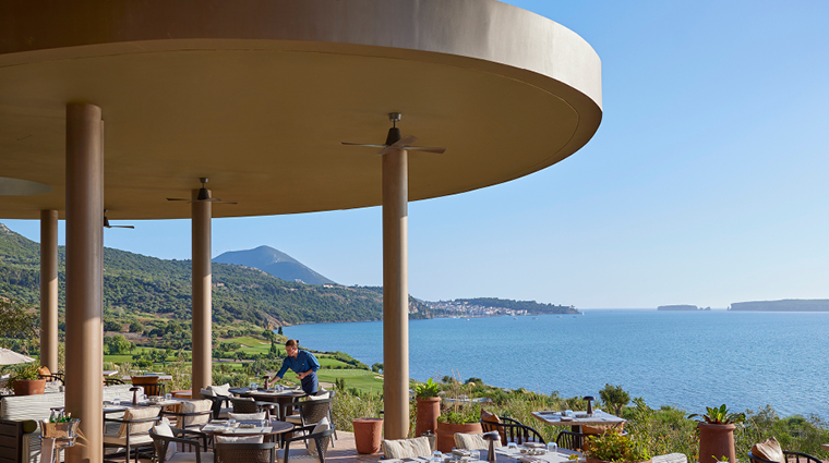 mandarin oriental costa navarino oliviera morning view