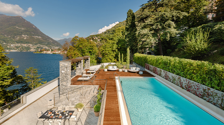 lake como panoramic suite with Private Pool Terrace