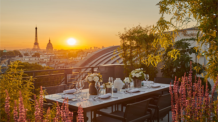 mandarin oriental lutetia paris terrace view