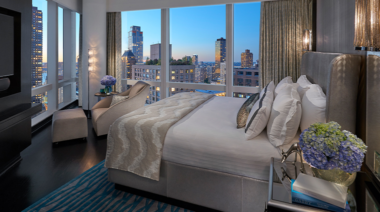 mandarin oriental new york hudson river view suite bedroom