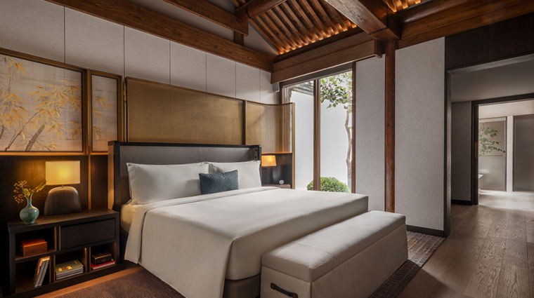 mandarin oriental qianmen beijing residential courtyard bedroom