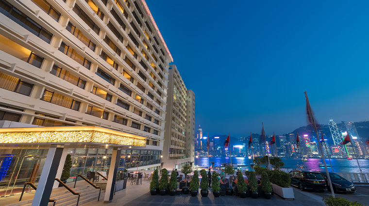 marco polo hongkong hotel exterior night