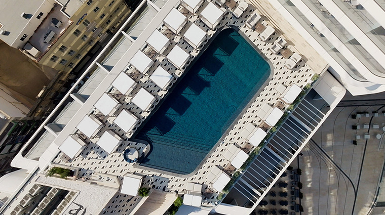 me malta hotel pool aerial