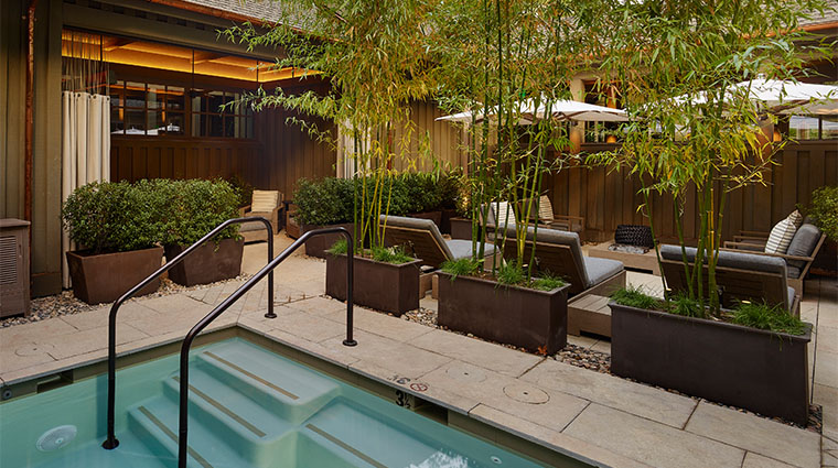meadowood spa mineral pool and relaxation garden