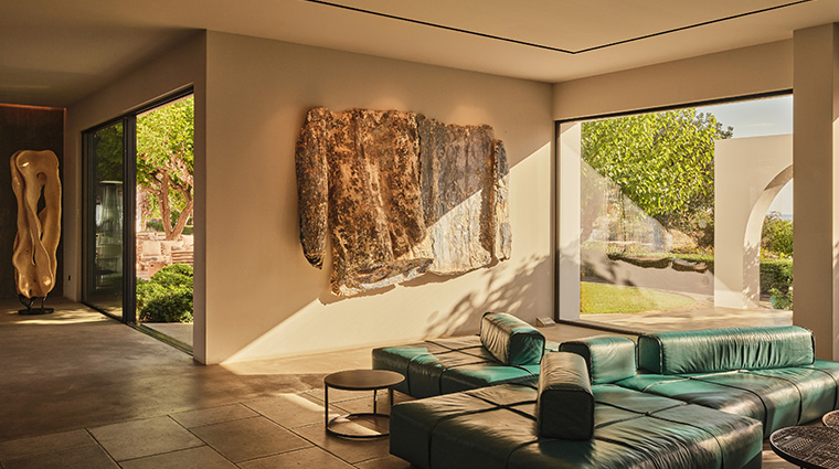 21 Minos Beach Art Hotel Lobby sitting area