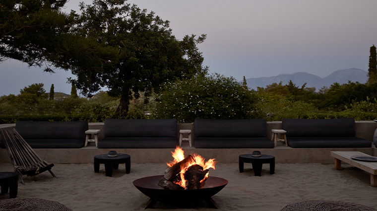 38 Minos Beach Art Hotel Dionyssos Bar at Night