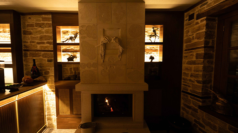 nsokak boutique hotel fireplace