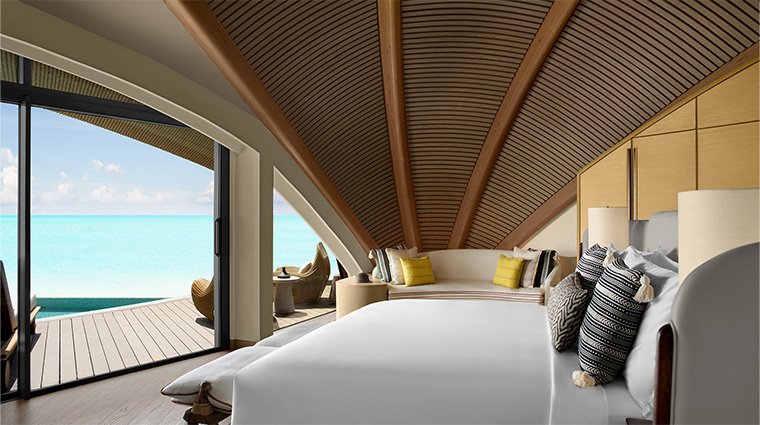 nujuma a ritz carlton reserve overwater villa king bed