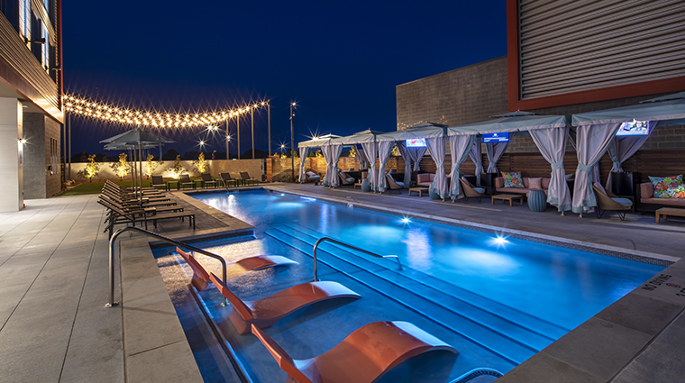 Oaklawn Racing Casino Resort Pool at Night