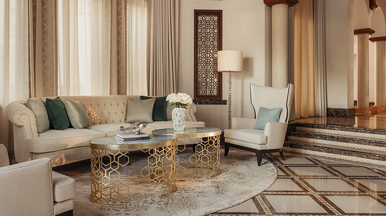 one and only royal mirage the residence garden villa living room