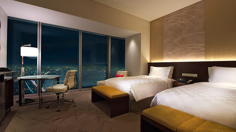 osaka marriott miyako hotel deluxe room night view