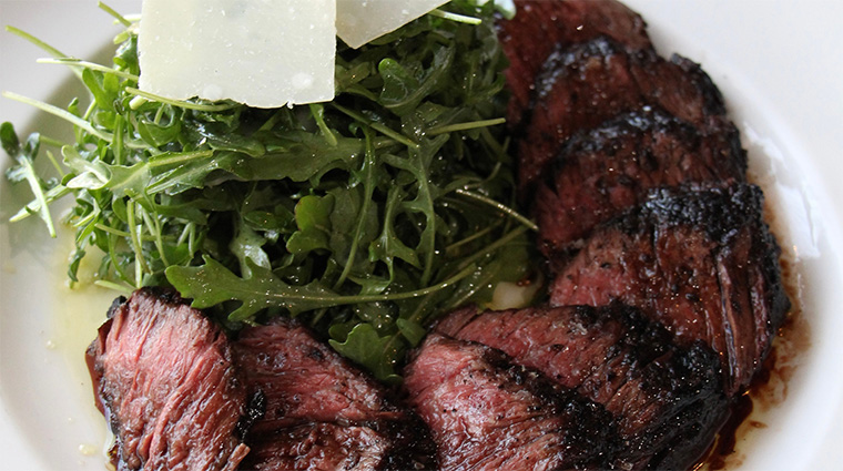 the hawanawana spa and osteria mozza residency grilled beef tagliata