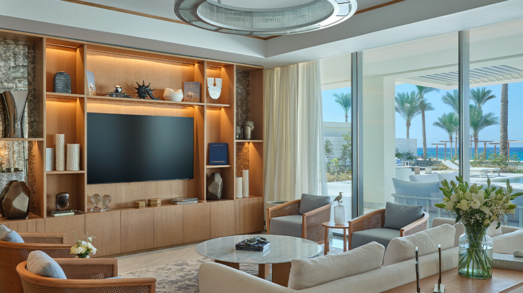 palace beach resort villa living room