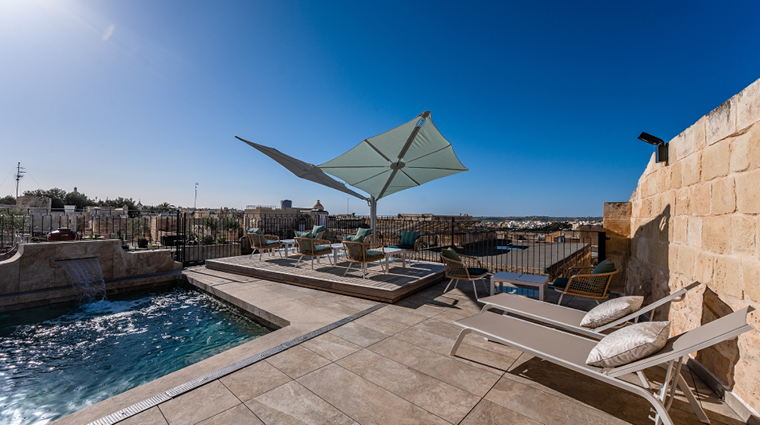 palazzo bifora roof terrace heated pool