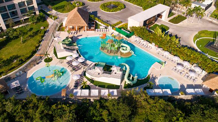 paradisus playa del carmen water park aerial