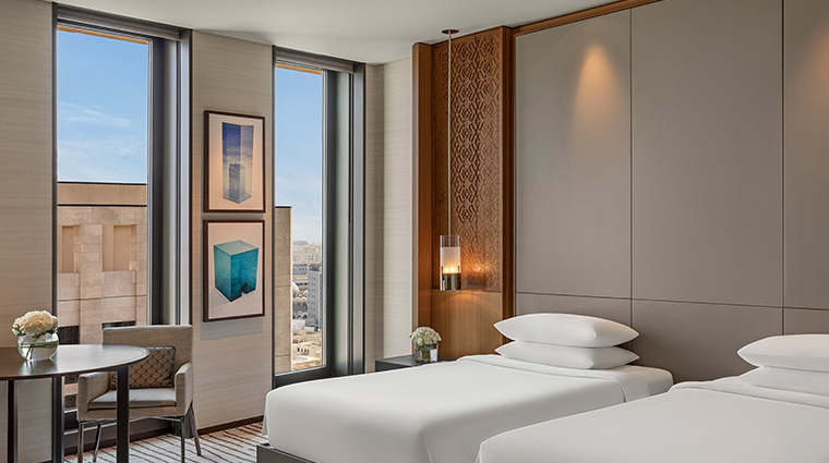 park hyatt doha twin bedroom city view
