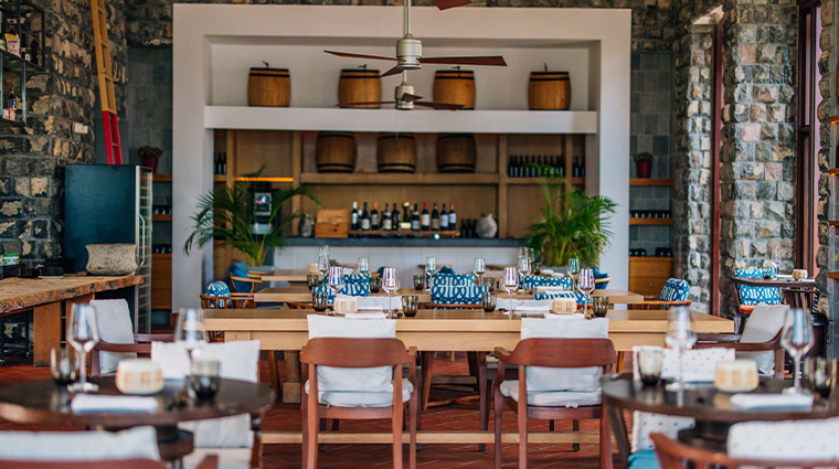 park hyatt st kitts christophe harbour Stone Barn Interior Dining Hall