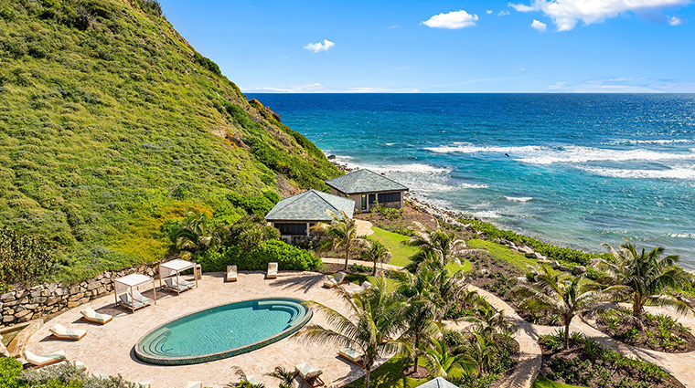 peter island resort aerial spa pool